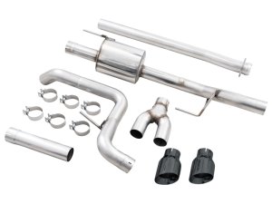 Ford F150 Performance Exhaust - Dual Side Exit - AWE Tuning - 0FG Cat Back - Diamond Black - `21-`27